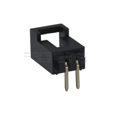 Pitch 2.54mm 90°DIP 卧插带扣 Wafer PA66 2Pin 黑色 镀全金15u"