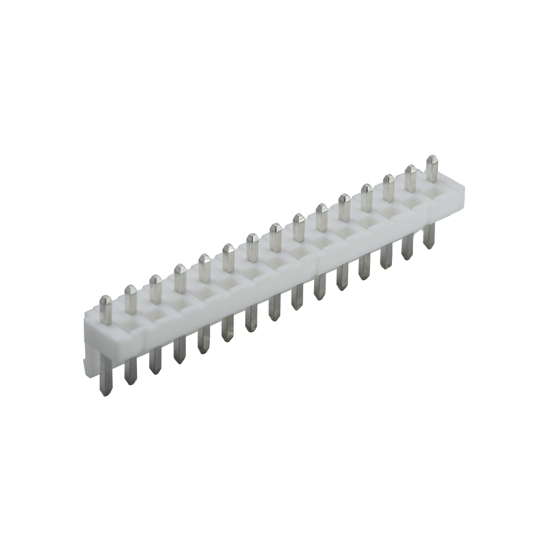 Pitch 3.96mm 180° 单排立插 直背 Wafer 15Pin 本色 PA66 UL94V-0