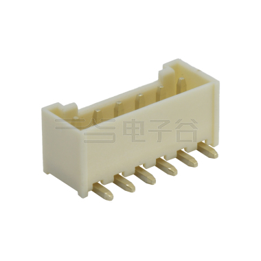 Pitch 3.96mm 90° 单排卧插 Wafer 06Pin 本色 PA9T UL94V-0