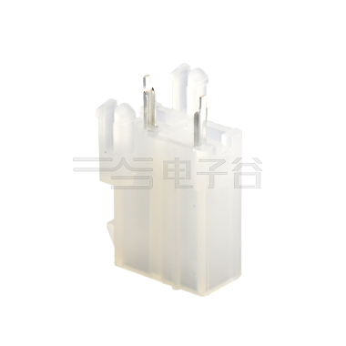 Pitch 4.2mm 双排 180°DIP Wafer 带双柱 空心针 2X1Pin 本色 亮锡