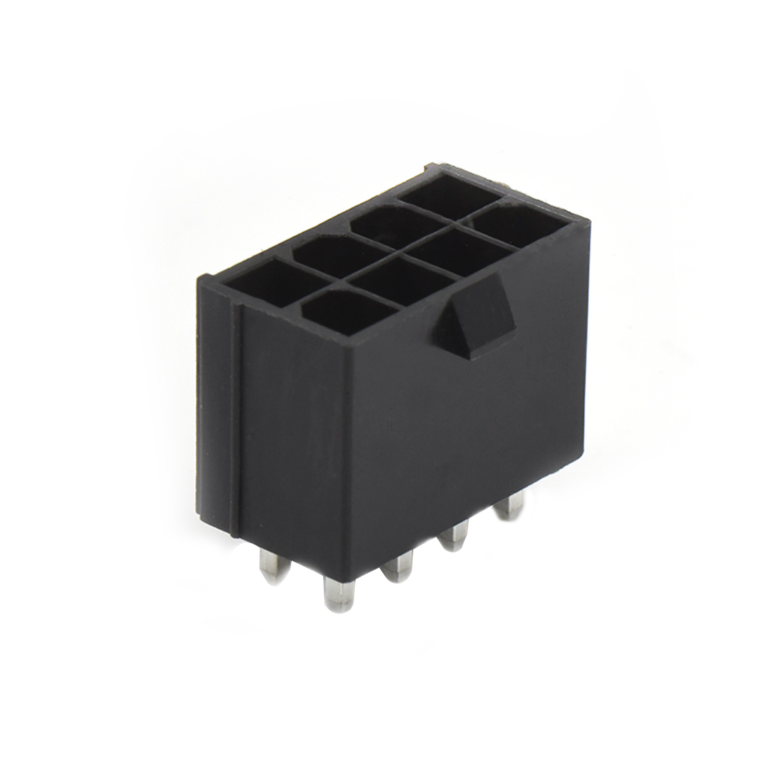 Pitch 4.2mm 双排 180°DIP Wafer 实心针 2X4Pin PA66,94V-0 黑色 亮锡