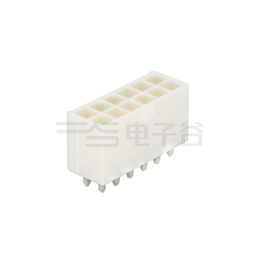 Pitch 4.2mm 双排 180°DIP Wafer 实心针 2X6Pin PA66,94V-0 本色 亮锡
