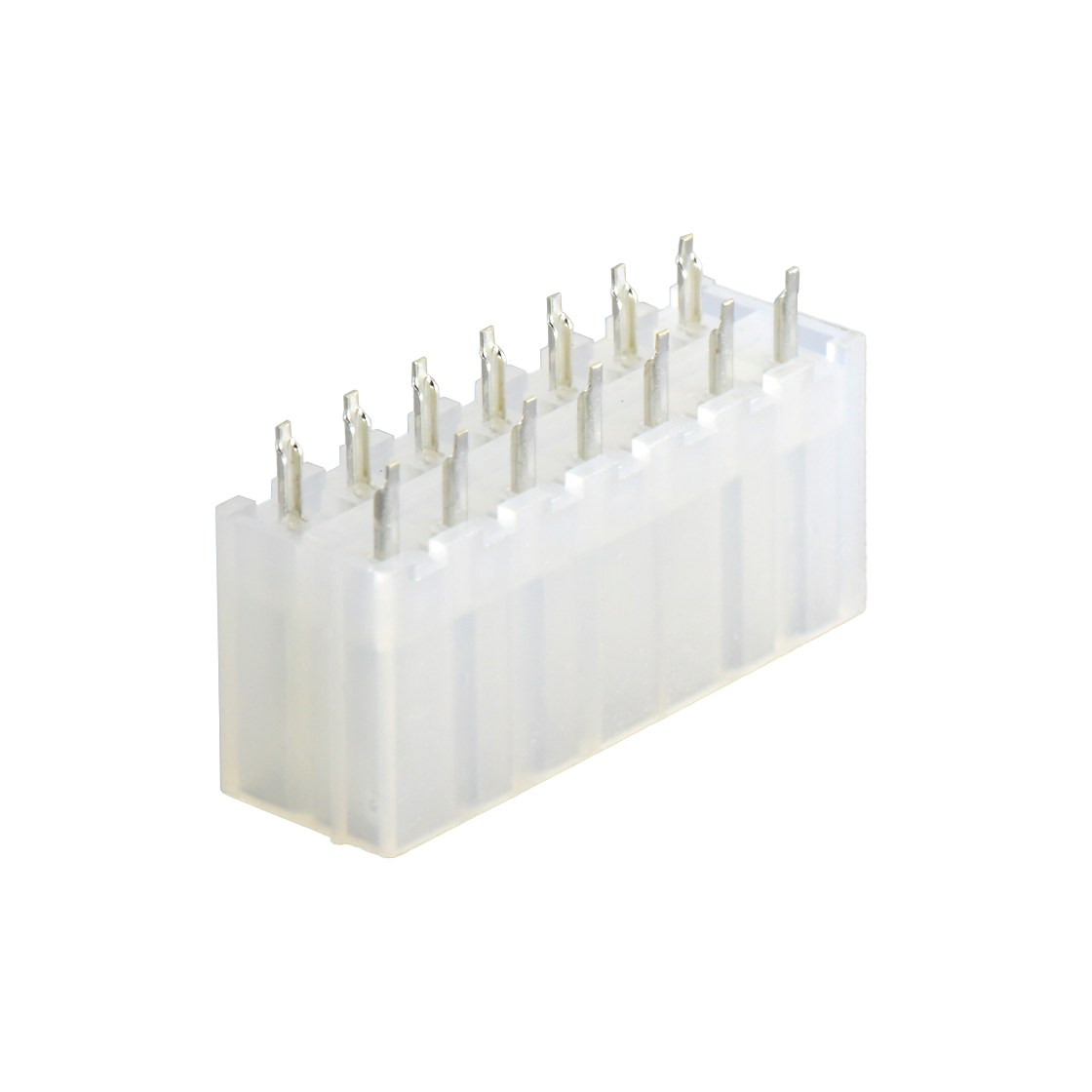 Pitch 4.2mm 双排 180°DIP Wafer 空心针 2X7Pin PA66,94V-2 本色(透明) 亮锡