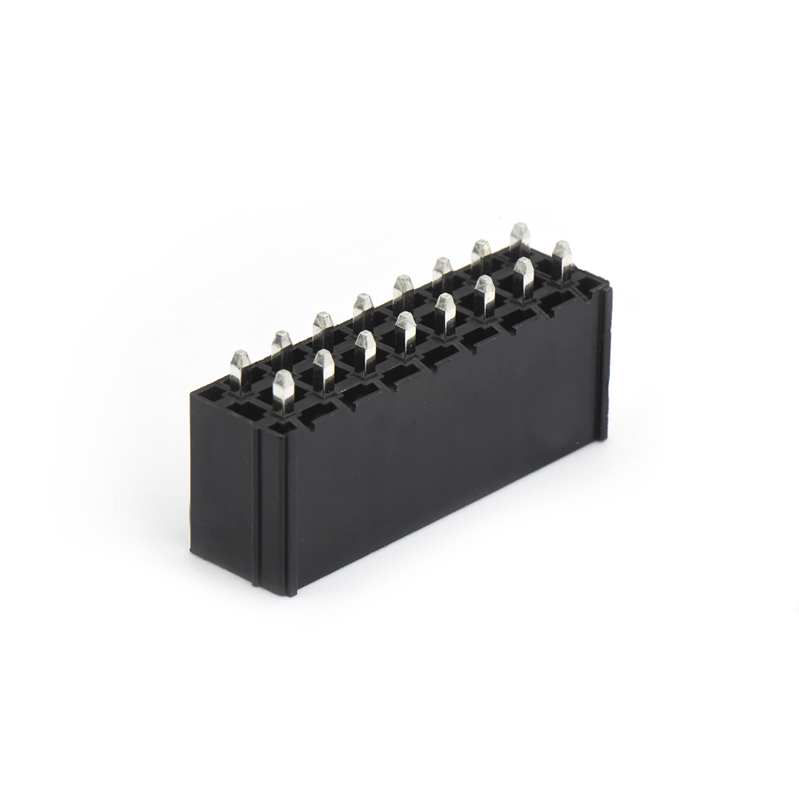 Pitch 4.2mm 双排 180°DIP Wafer 实心针 2X8Pin PA66,94V-0 黑色 亮锡