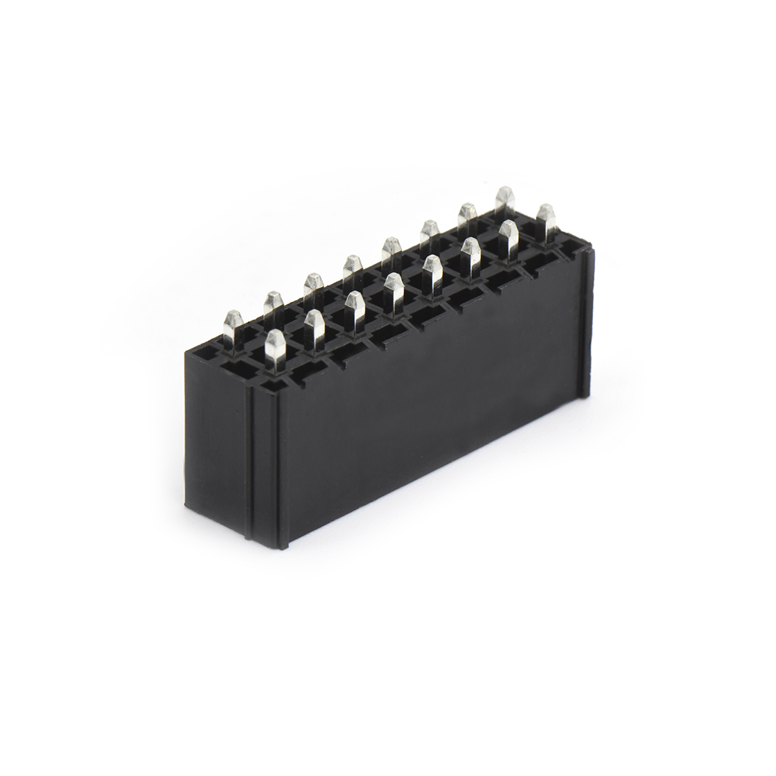 Pitch 4.2mm 双排 180°DIP Wafer 实心针 2X8Pin PA66,94V-0 黑色 亮锡