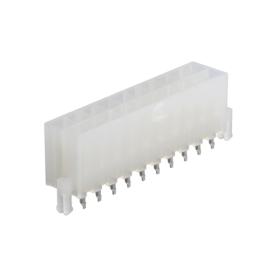 Pitch 4.2mm 双排 180°DIP Wafer 带双柱 空心针 2X10Pin 本色 亮锡