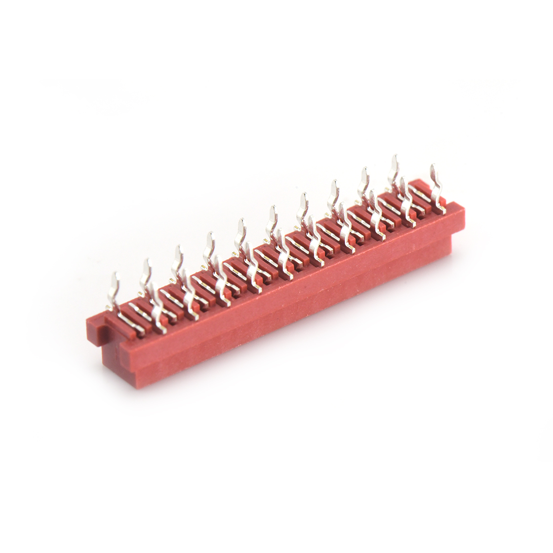 Pitch 1.27mm 180° 双排 DIP IDC公座 2X10Pin 红色 镀亮锡