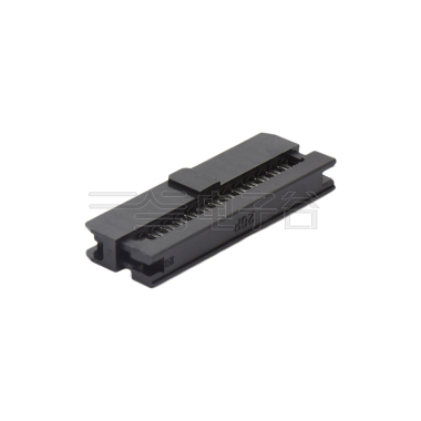Pitch 2.0mm 180º常规款双排 IDC 两件套 2x13P 黑色 PBT,94V-0 镀半金G/F