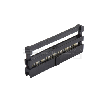 Pitch 2.0mm 180º常规款双排 IDC 三件套 2x20P 黑色 PBT,94V-0 镀半金G/F