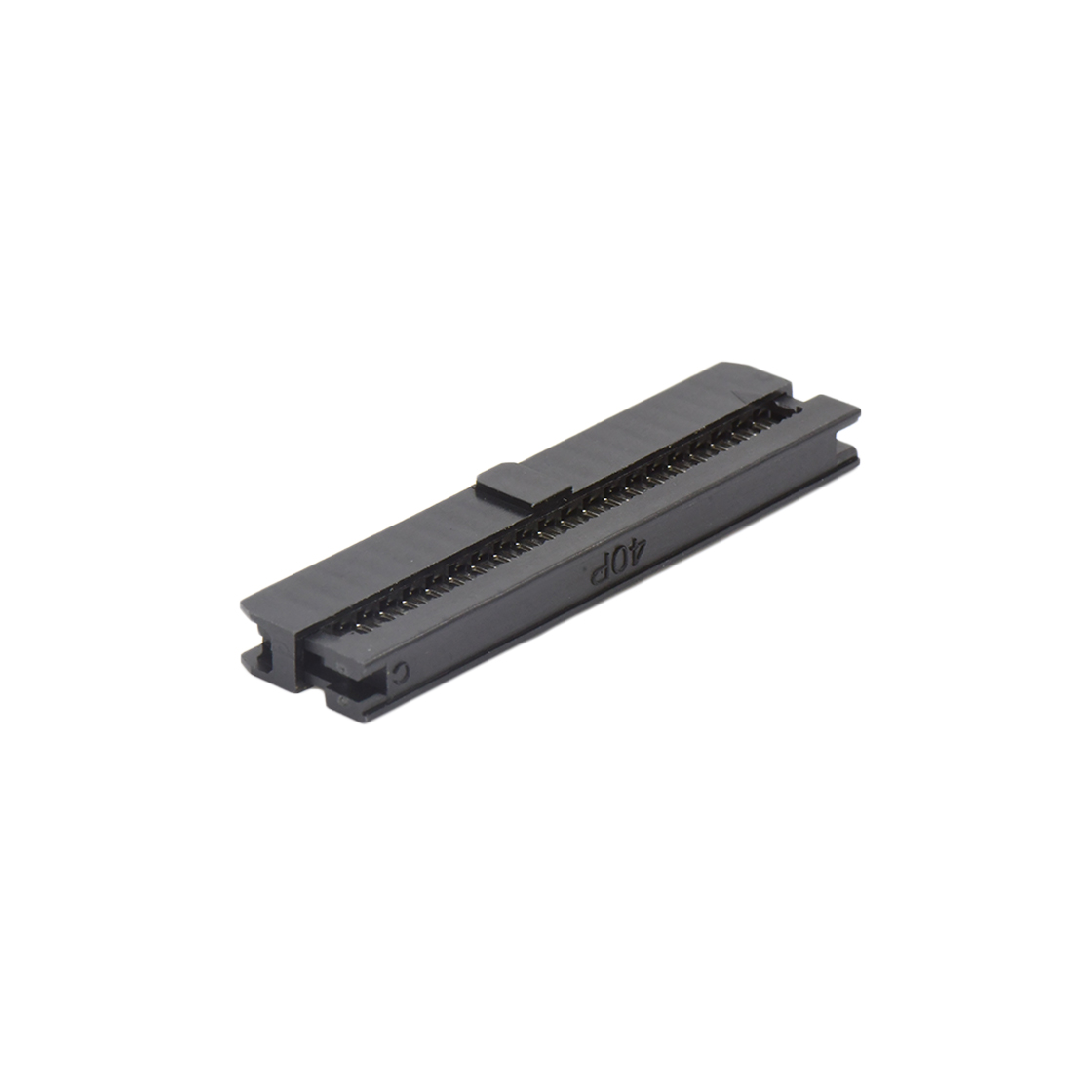 Pitch 2.0mm 180º常规款双排 IDC 两件套 2x20P 黑色 PBT,94V-0 镀半金G/F
