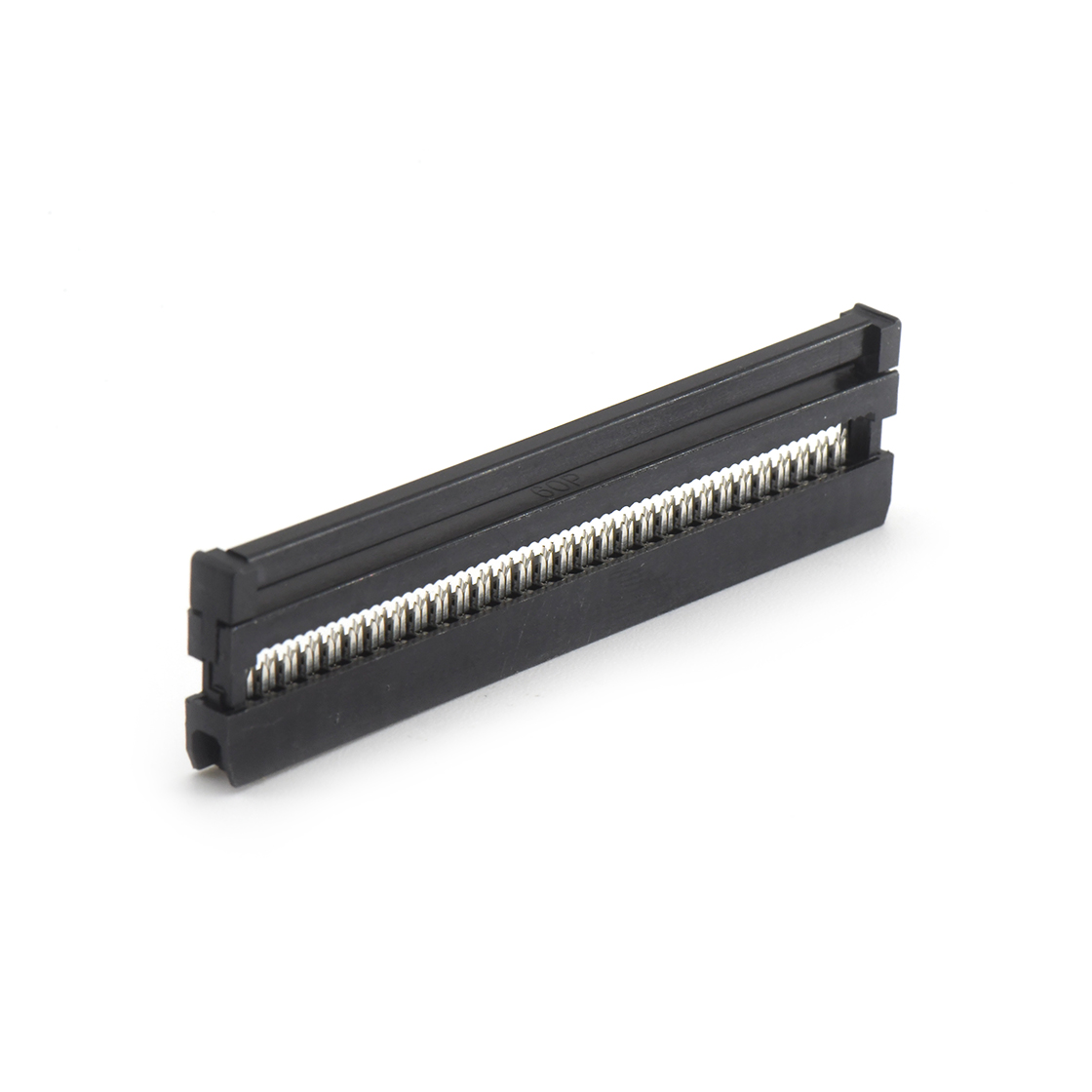 Pitch 2.0mm 180º常规款双排 IDC 三件套 2x30P 黑色 PBT,94V-0 镀半金G/F