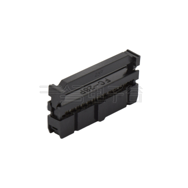 Pitch 2.54mm 180° 双排 DIP IDC 三件套 2X13P 黑色 镀半金G/F