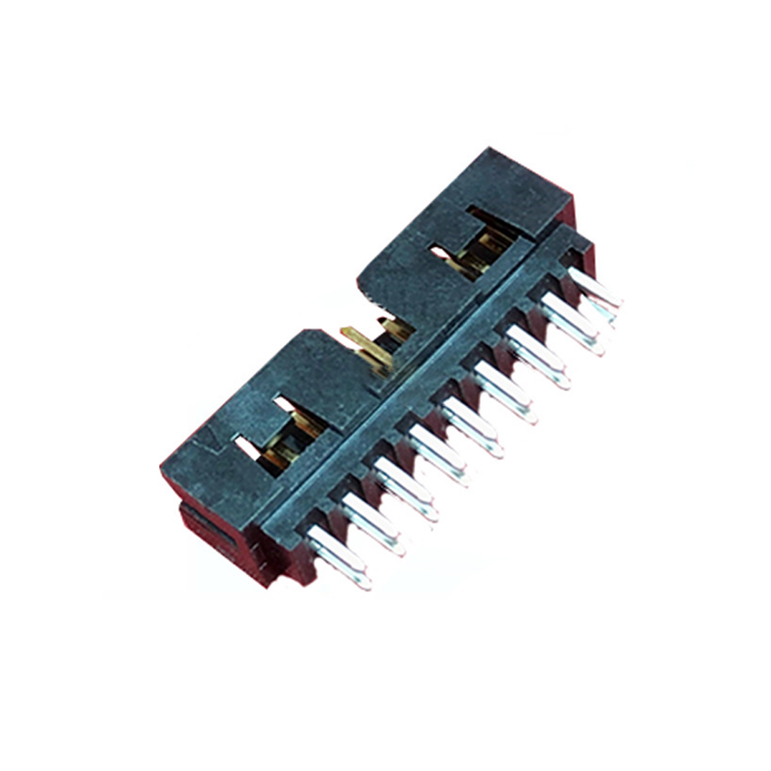 Pitch 2.0mm 简牛 塑高6.4 180度 带窗口 2X09Pin 黑色 镀全金G/F