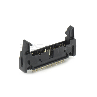 Pitch 2.54mm 180° 双排 DIP 牛角 PC:3.60MM 2X13Pin 黑色 镀全金G/F