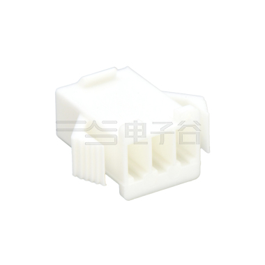 Pitch 2.5mm 单排公胶壳带翅膀 3pin 白色