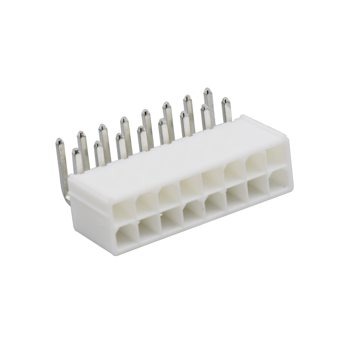 Pitch 4.2mm 双排 90°DIP Wafer 实心针 2X8Pin PA66,94V-0 本色 亮锡