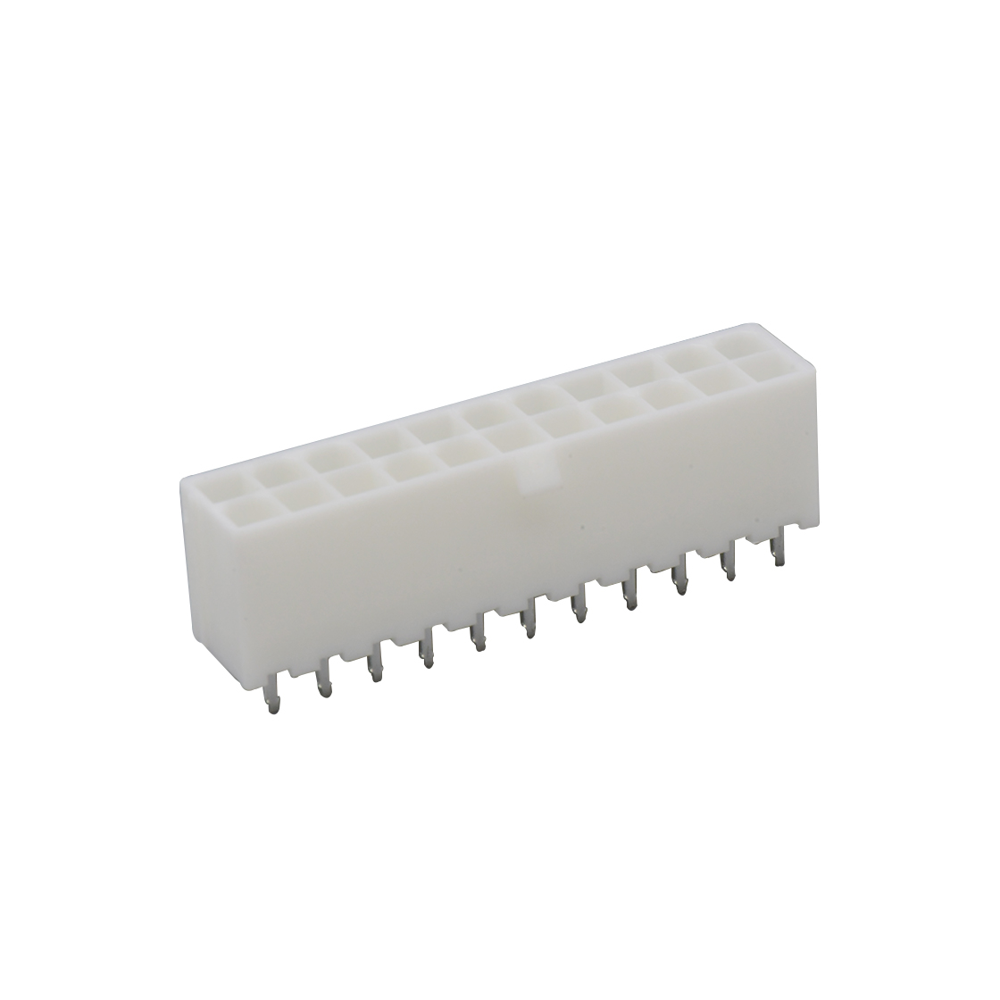 Pitch 4.2mm 双排 180°DIP Wafer 空心针 2X9Pin PA66,94V-0 本色 亮锡