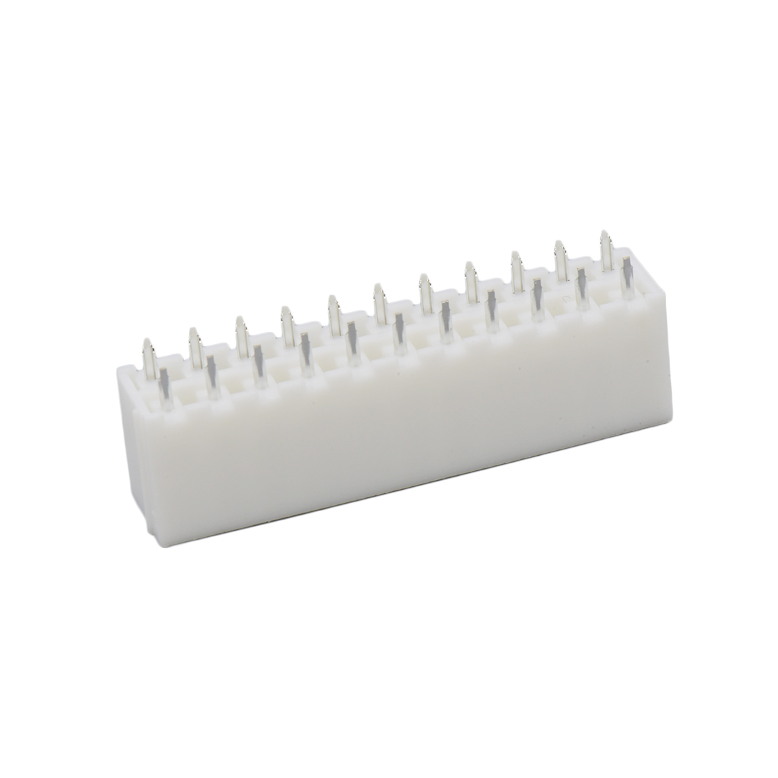 Pitch 4.2mm 双排 180°DIP Wafer 空心针 2X9Pin PA66,94V-0 本色 亮锡