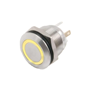 H050-Y-220 H050系列 Φ12不锈钢金属按钮(带灯)