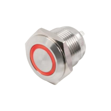 H051-R-220 H051系列 Φ16不锈钢金属按钮(带灯)