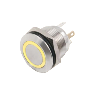 H052-Y-24 H052系列 Φ19不锈钢金属按钮(带灯)