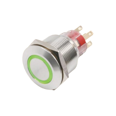 H064-G-220 H064/H065系列 Φ22不锈钢金属按钮单断点带灯