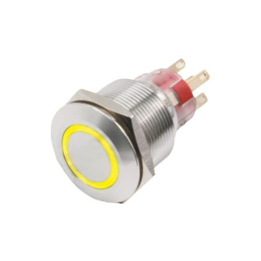 H064-Y-220 H064/H065系列 Φ22不锈钢金属按钮单断点带灯