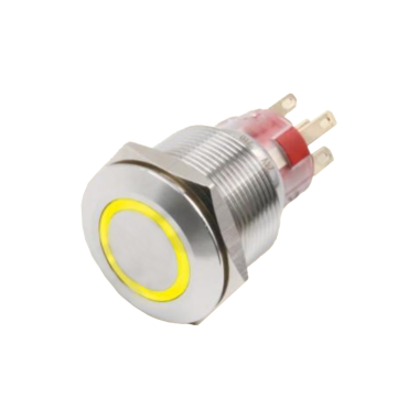 H066-Y-220 H066/H067系列 Φ25不锈钢金属按钮单断点带灯