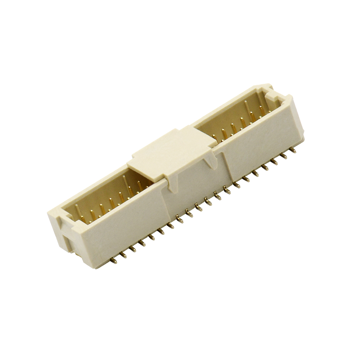 Pitch 1.00mm 180° 双排带扣加强 SMT型 Wafer 2×20Pin 本色 HF