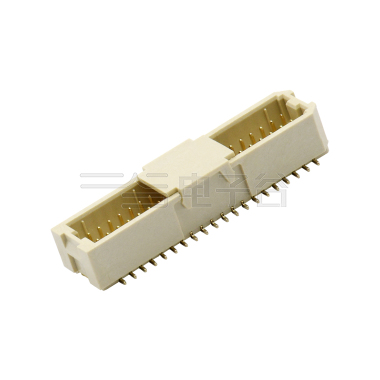 Pitch 1.00mm 180° 双排带扣加强 SMT型 Wafer 2×20Pin 本色 HF