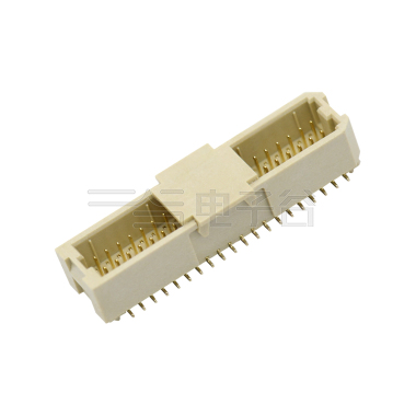 Pitch 1.00mm 180° 双排带扣/带定位柱加强 SMT型 Wafer 2×20Pin 本色 HF