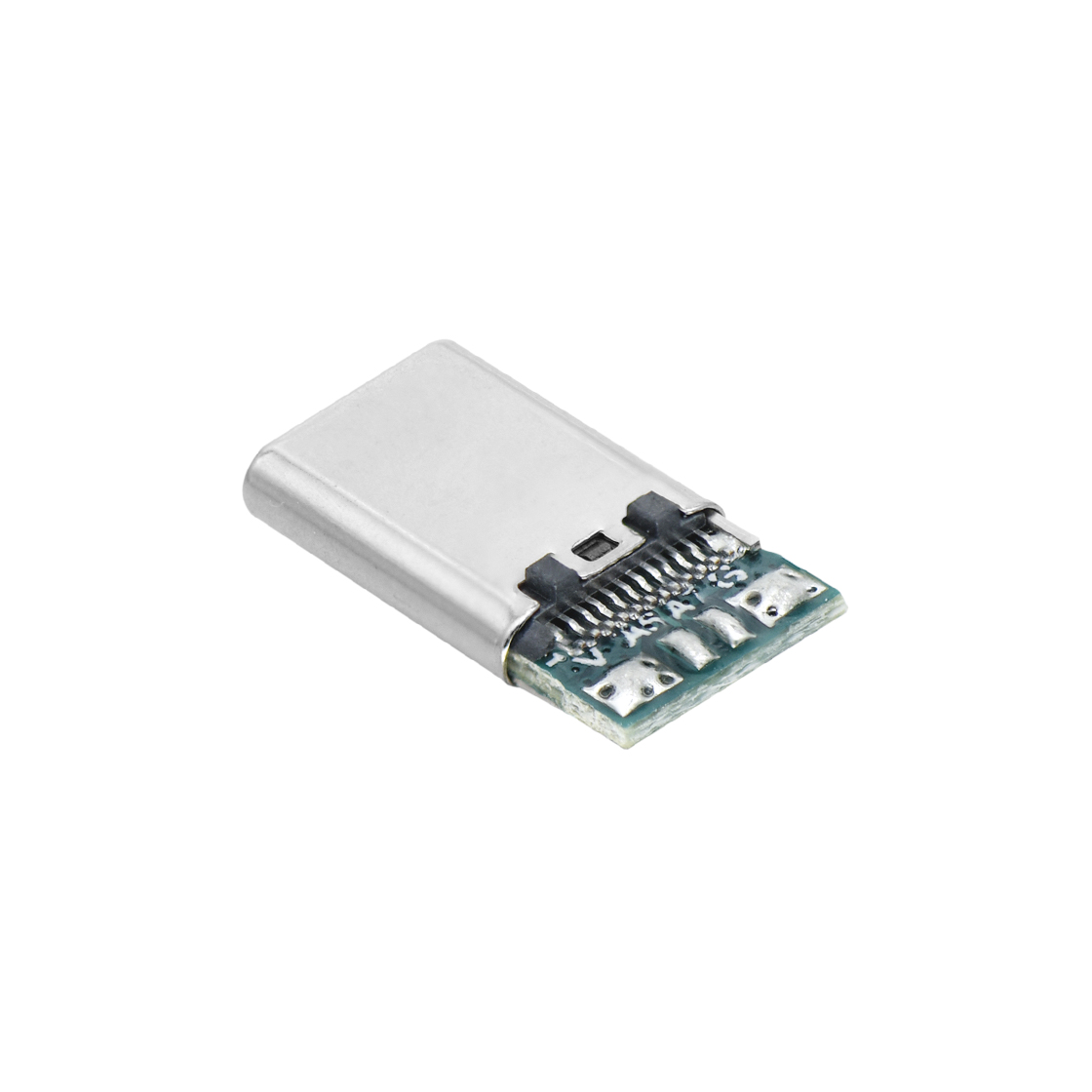 24Pin Type-C 2.0 公头带PCB板Rp56K L14.40mm  24P 黑色 HF